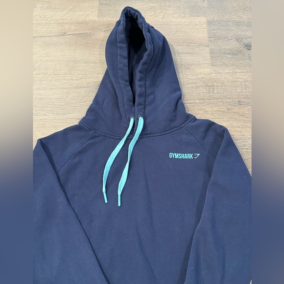 Gymshark Training Workout Pullover Sweatshirt Hoodie Navy Blue - Picture 2 of 5